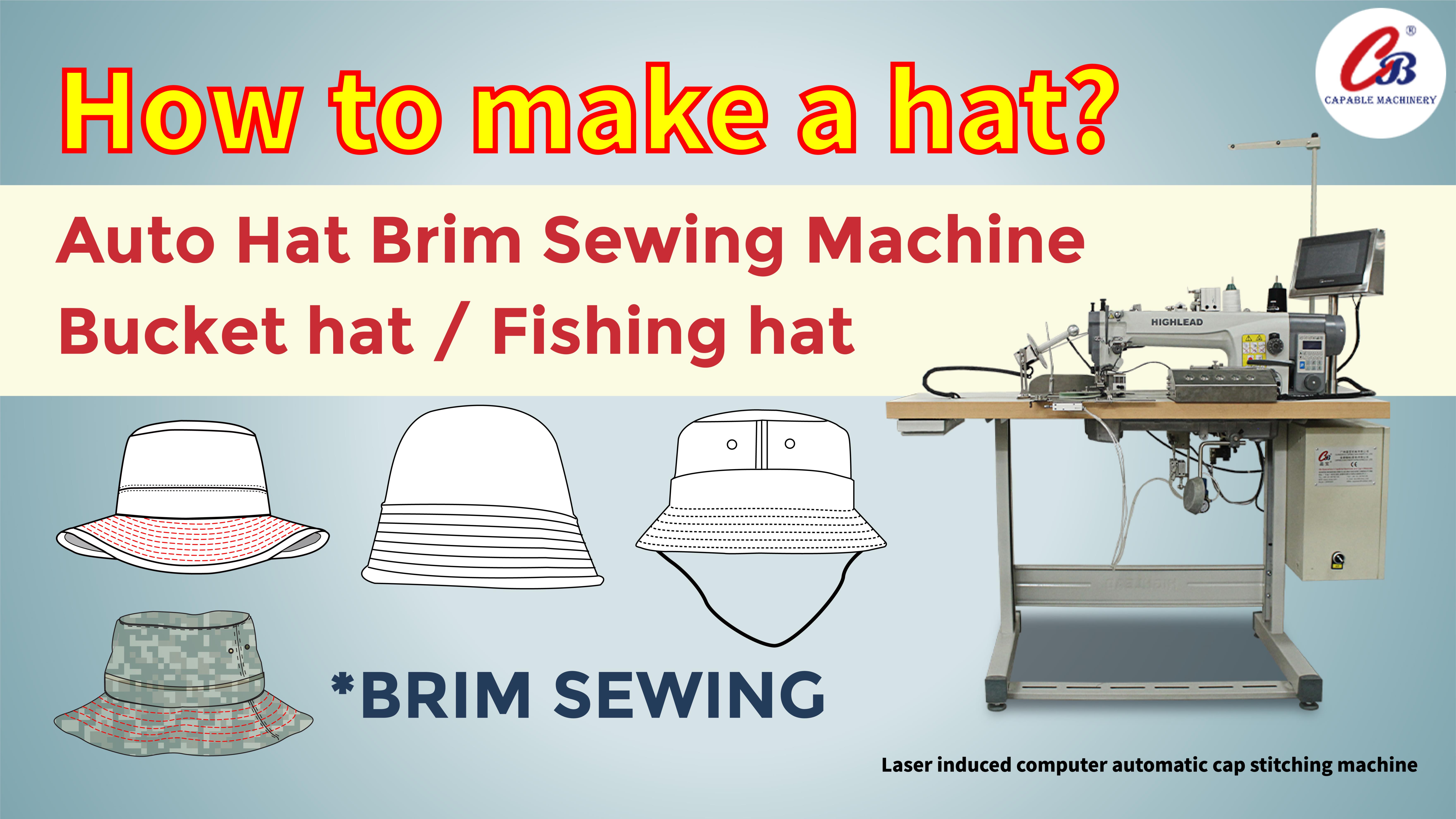 CBGZ-848 | Automatic hat brim sewing machine|Bucket hat sewing machine and Fishing hat sewing machine