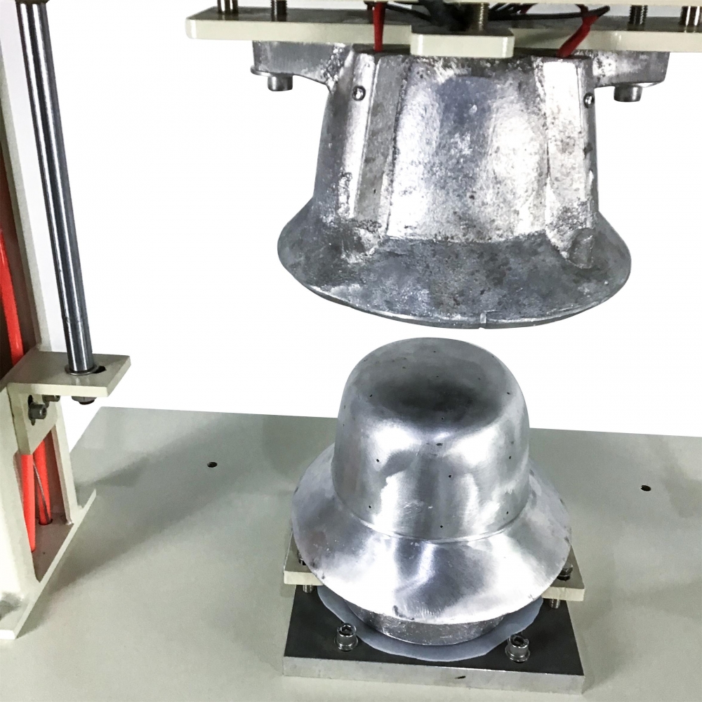 Hat blocking machine double head